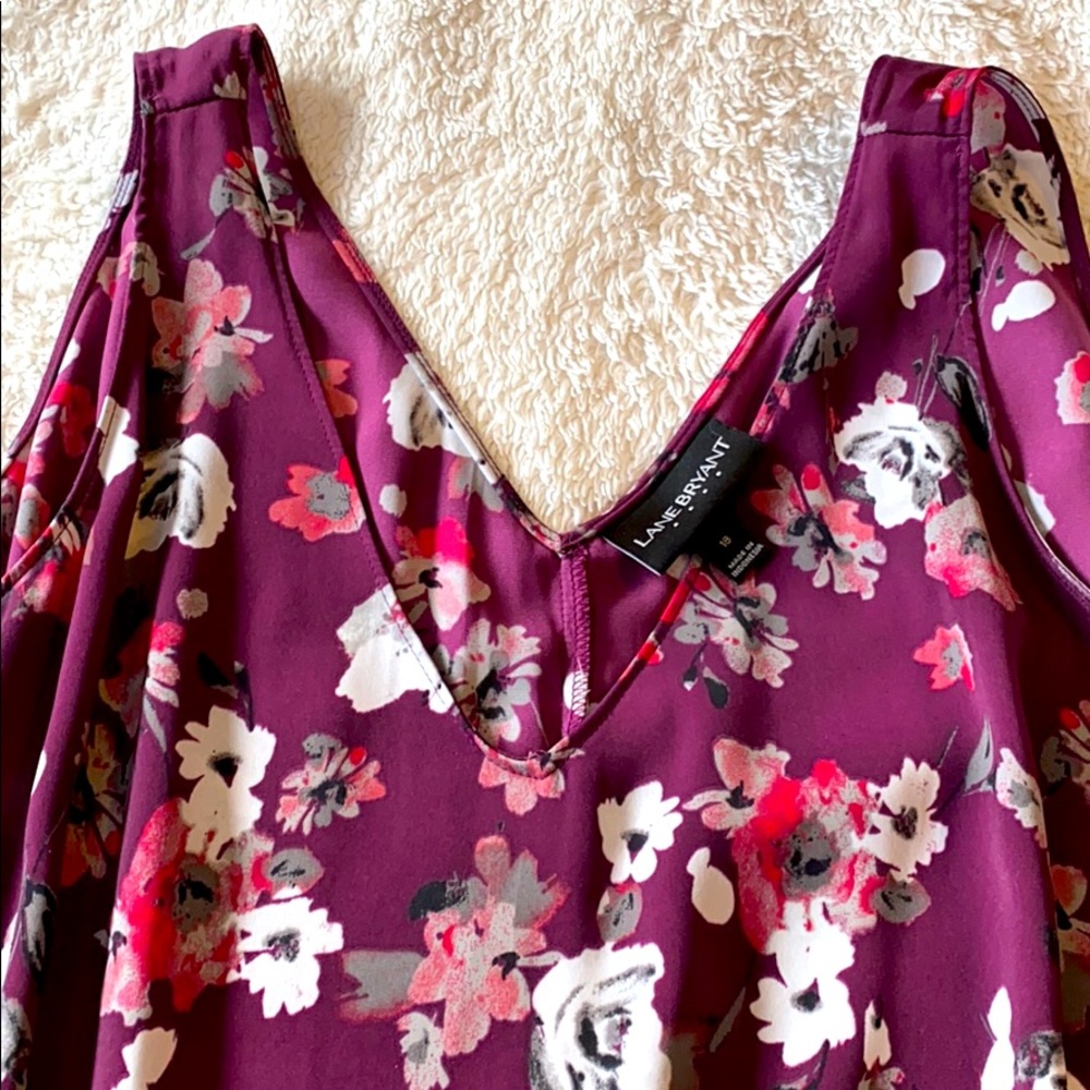 Sleeveless Mixed Fabric Blouse